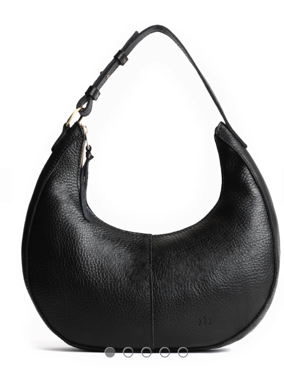 Portland Leather Large Nora Black Pebbled Leather Hobo Bag - like new!